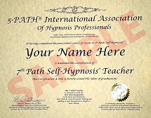 7th Path Self-Hypnosis Certificate