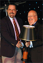 Cal receiving Charles Tebbits Award Cal receiving Charles Tebbits Award