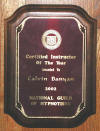 Cal Banyan Hypnotherapy Instructor Award