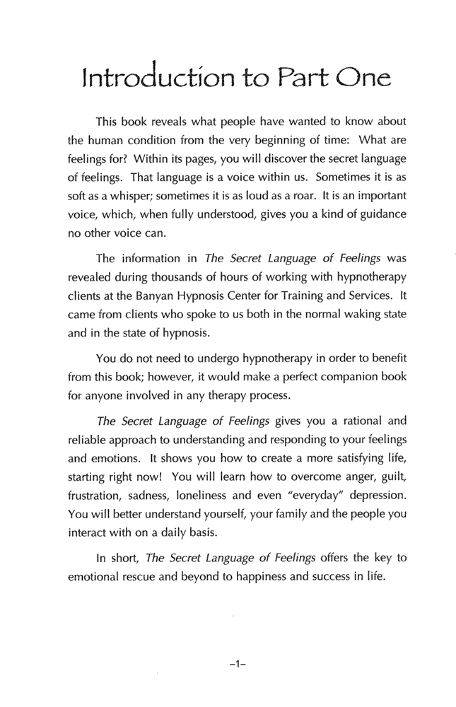 The Secret Language of Feelings Page 1